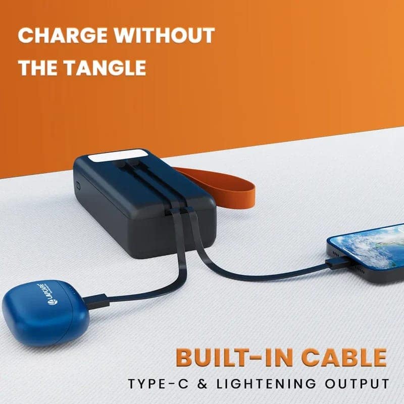 Lapcare Tanker 30000Mah Powerbank,Metallic Body|4X USB & 22.5W QC PD3.0 Type-C Micro USB Input Fast Charging with Dual Attached Cable for iPhone & Android Devices|Multi Layer Protection|Made in India view 7