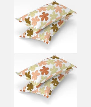 gharsaaz - Pack of 4 Poly Cotton Abstract Printed Standard Size Pillow Cover ( 68.58 cm(27) x 43.18 cm(17) ) - Multi
