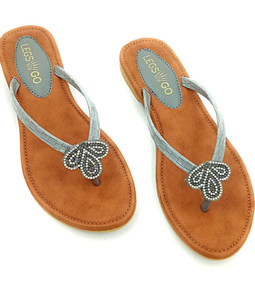 LEGS GO Greyk Straps Stylish Flats for women , Casual and Ethnic Wear view 3