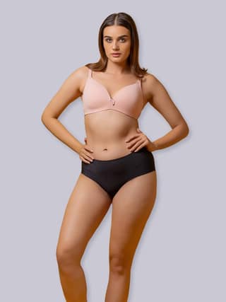 Drop-Dead Soft Lycra Deep Neck Lightly Padded 3/4 Coverage Non- Wire Bra