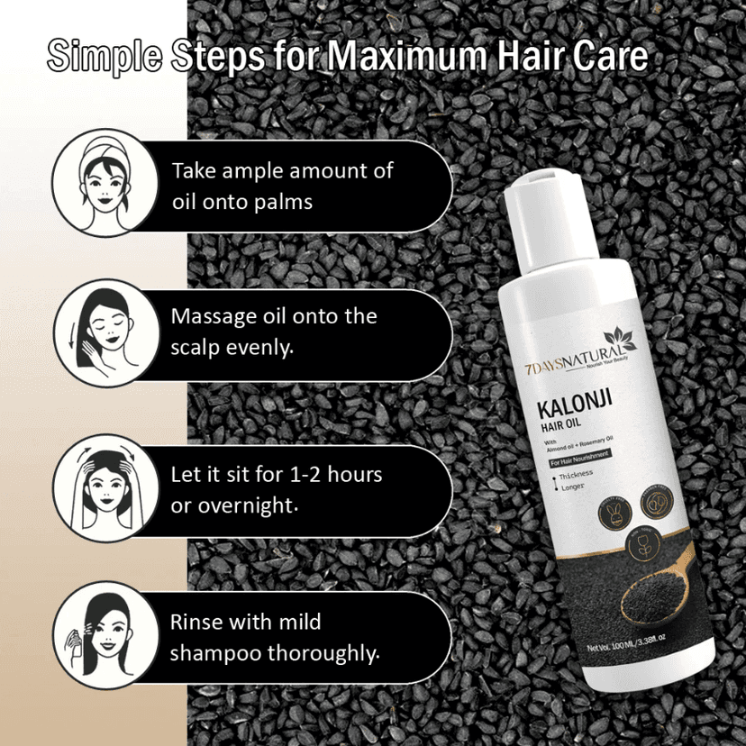 Elegantra Naturavives Kalonji Hair Oil (100ml pack of 1) – Advanced Hair Growth & Thickness Formula with Black Seed, Almond & Rosemary Oil | Root Strengthening & Split End Repair Therapy | For Longer, Silky & Stronger Hair view 6