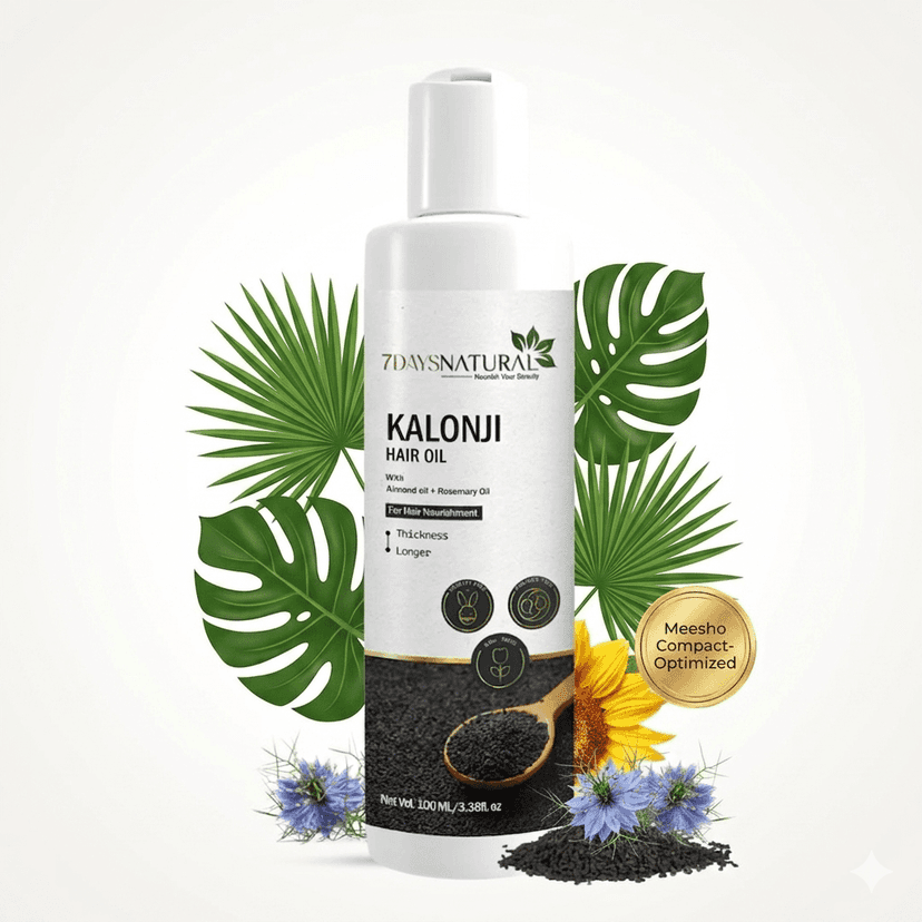 Elegantra Naturavives Kalonji Hair Oil (100ml pack of 1) – Advanced Hair Growth & Thickness Formula with Black Seed, Almond & Rosemary Oil | Root Strengthening & Split End Repair Therapy | For Longer, Silky & Stronger Hair view 7