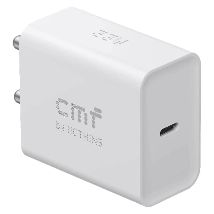 CMF by Nothing Power 33W Fast Charger (Model C383) | USB Type-C Wall Charging Adapter | PPS Support | White | Adapter Only (No Cable) view 6