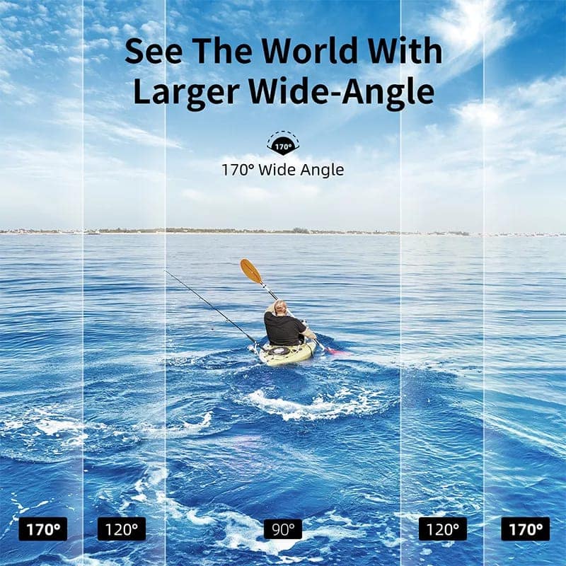 AUSHA 5K Ultra HD Action Camera, Dual Screen, 170° Wide Angle, Wi-Fi & EIS Anti-Shake, Vlogging Action Camera view 9
