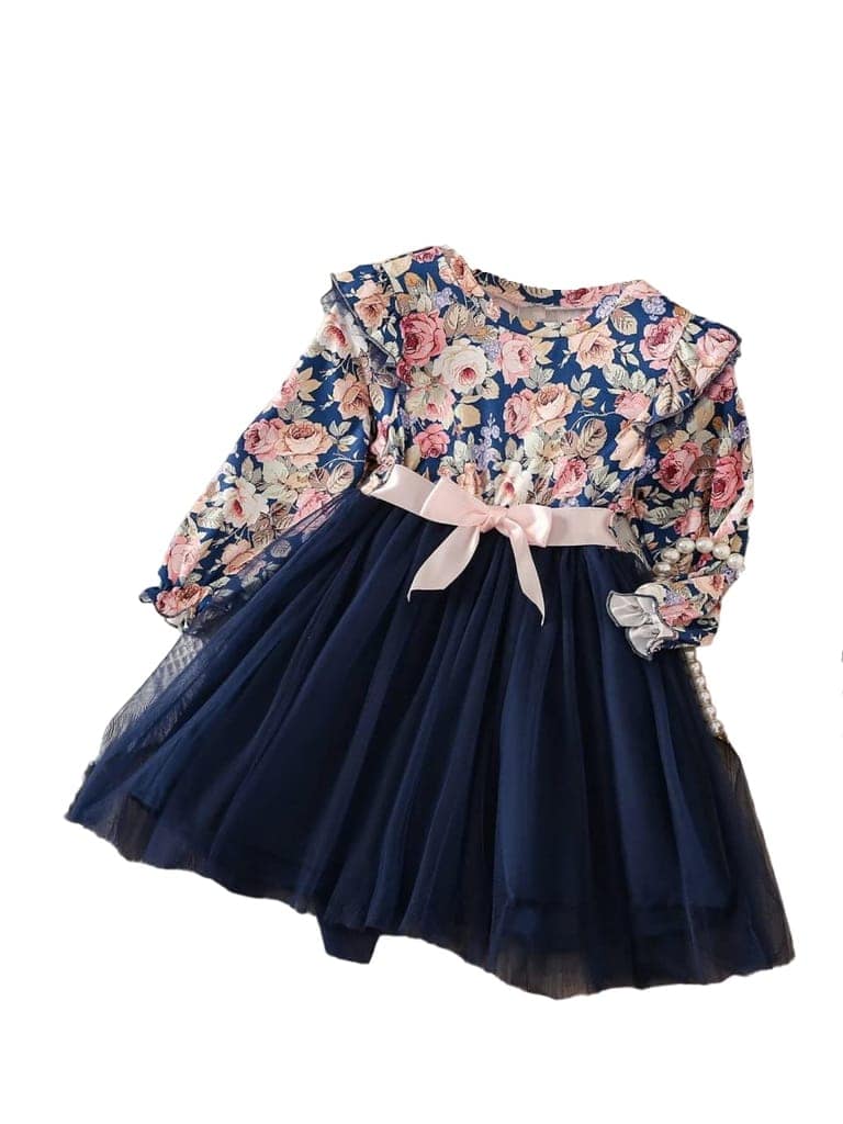 Buy & Try Girl's Modal Feni Printed Frock Dress Full Sleeve Frock for Kids.