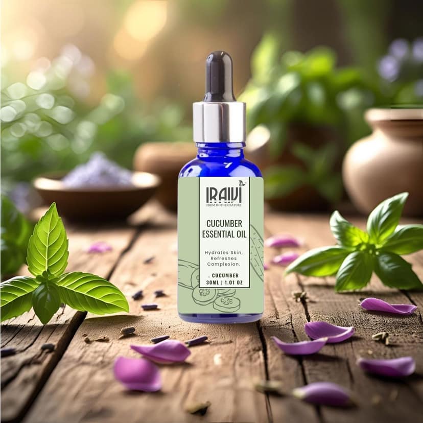 Iraivi Premium Cucumber Essential Oil | Pure & Natural by Iraivi Organics view 2