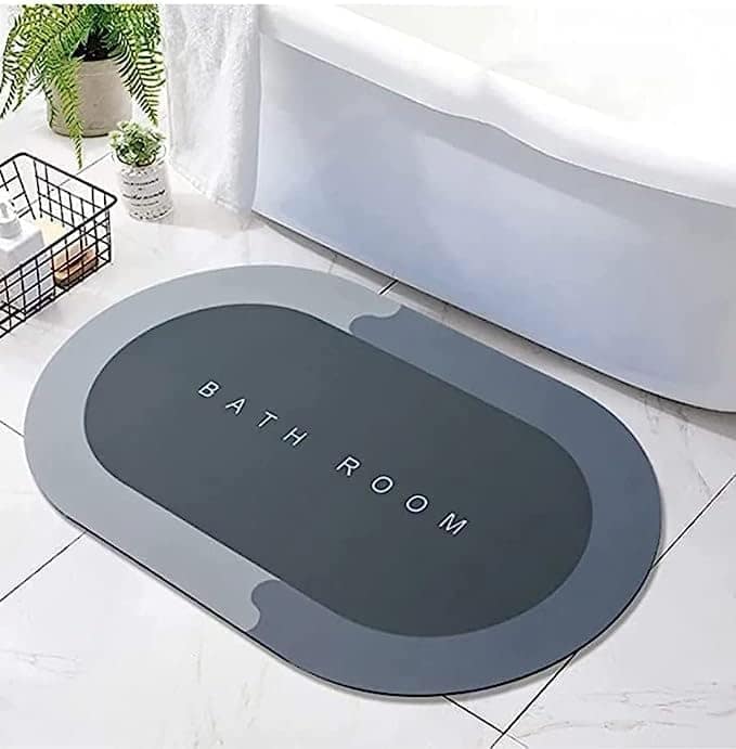 viva smart Floor Mat, Doormat, Bathroom Carpet Cushion Mat Bathroom mat Water Absorbing Non Slip Floor mat Quick Drying Water for Home Diatomite Door Mat Soft Silicone Super Absorbent view 2