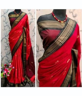 FAB SILK Cotton Silk Woven Saree With Unstitched Blouse Piece ( Multicolor6 )