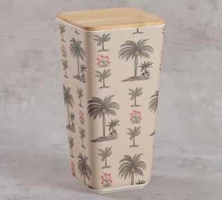 India Circus Chevron Palms Large Bamboo Jar