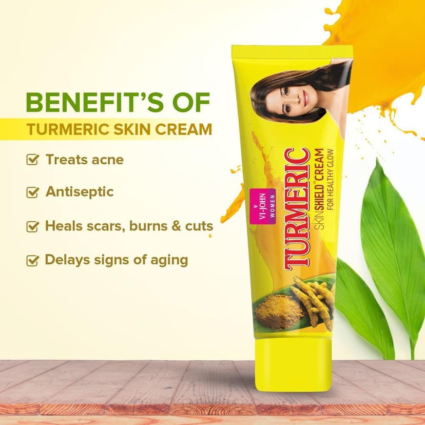 Vi-John Women Turmeric Skin Cream 50Gm (Tube) (Pack of 12) view 4