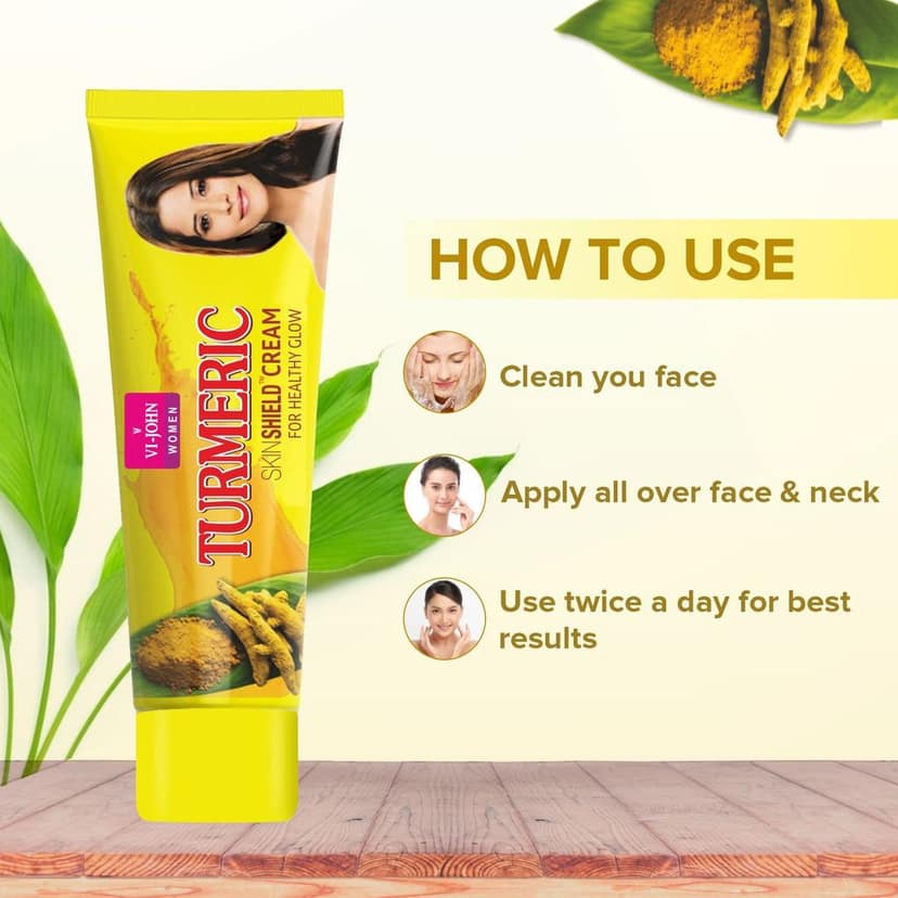 Vi-John Women Turmeric Skin Cream 50Gm (Tube) (Pack of 12) view 5