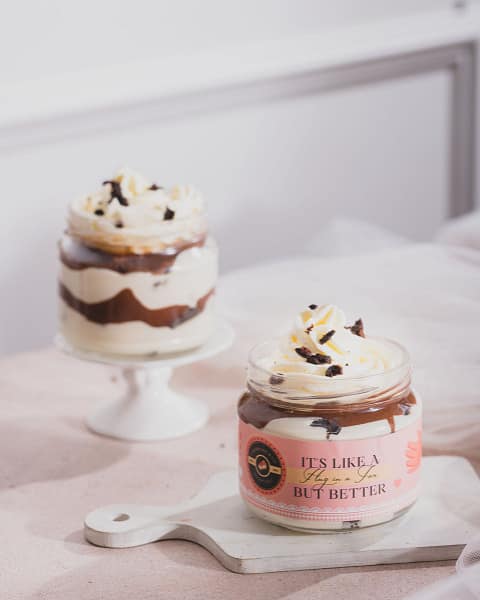 Brownie sundae jar