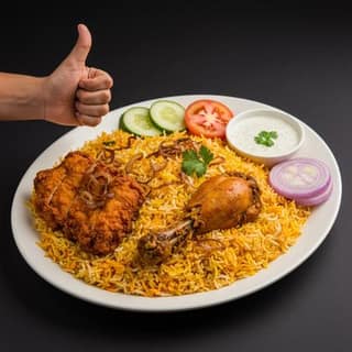 Hyderabad Special Chicken Dum Biryani + Chicken 65 + Thumbs Up (s)