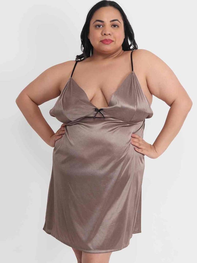Plus Size Hot Bikini Babydoll Dress for Honeymoon BB34Bm view 4