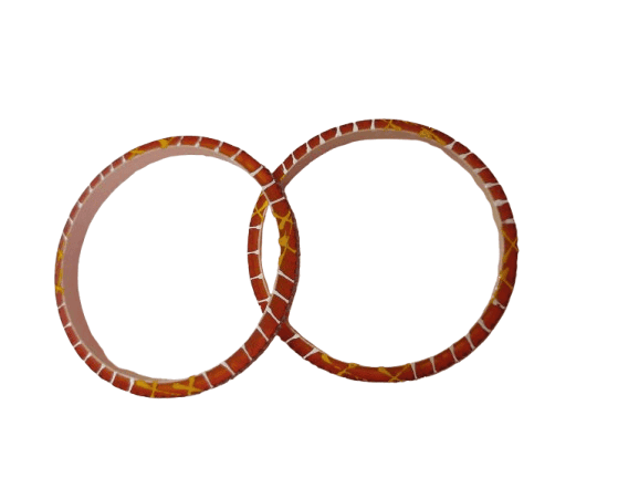 Elegant Red Bangle with Sparkling Embellishments view 2