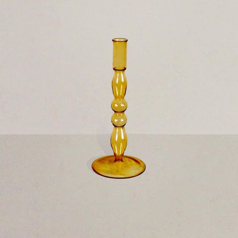 OONA AAOS GLASS CANDLE HOLDER MINI YELLOW view 2