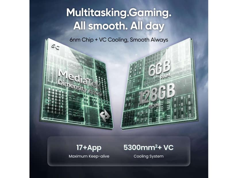 Realme C85 5G Smartphone, 4GB RAM, 128GB Storage - Peacock Green view 2