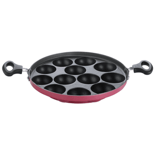 Premier Non Stick Deluxe Paniyara Pan with Handle - 12 Cavity