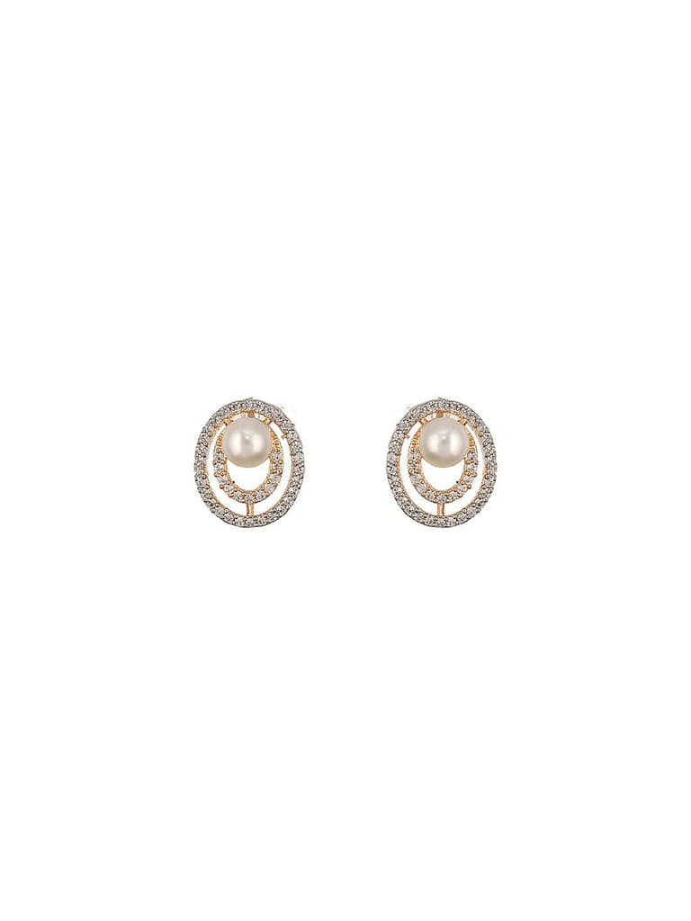 Gold Toned Pearl Beaded Designer Minimal Pendant Jewellery Set view 5