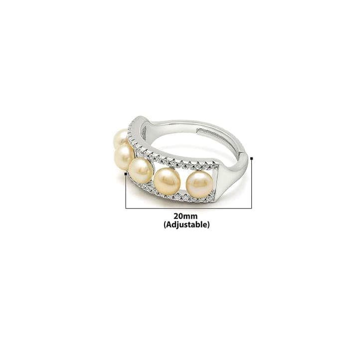 Silver Pearl Crest Ring view 4