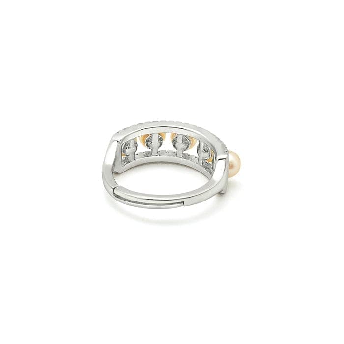 Silver Pearl Crest Ring view 5