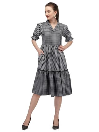 SHOPPING QUEEN Women Rayon A-Line Dress