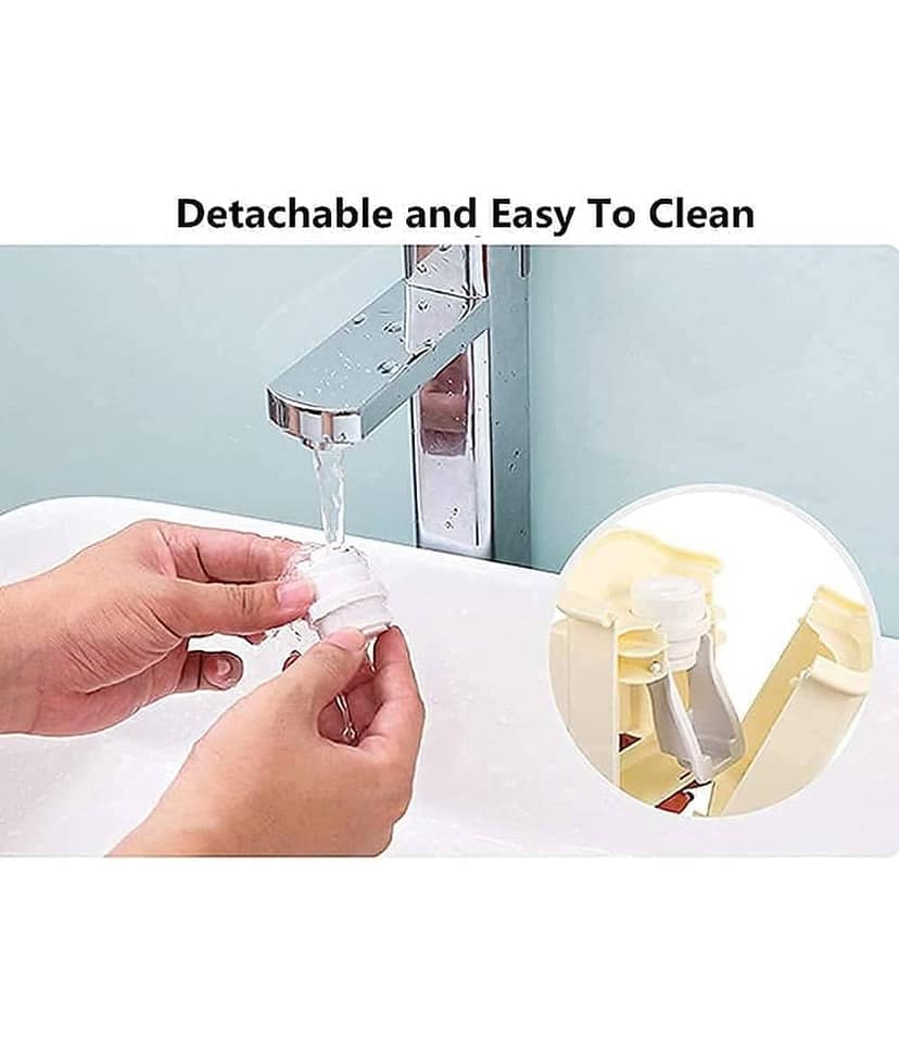 Plastic Toothbrush Holder with Cover Automatic Toothpaste Dispenser Set Dustproof with 3M Sticky Suction Pad Wall Mounted Kids Hands Toothpaste Squeezer view 2
