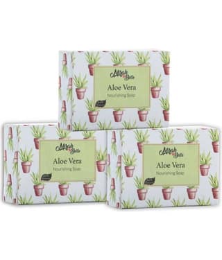 Mirah Belle - Organic Aloe Vera Nourishing Soap 125gm(Pack of 3) - For Acne and Infection Prone, Dehydrated Skin- Handmade Soap 375gm
