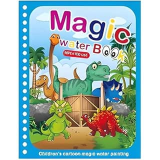 Reusable Magic Water Coloring Book with Refillable Water Pen for Kids – Mess-Free Cartoon Painting Book