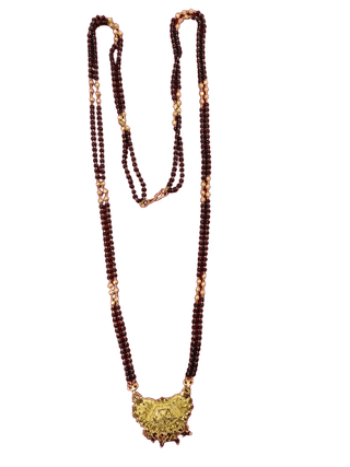 Traditional Indian Gold Plated Mangalsutra Necklace for Women
