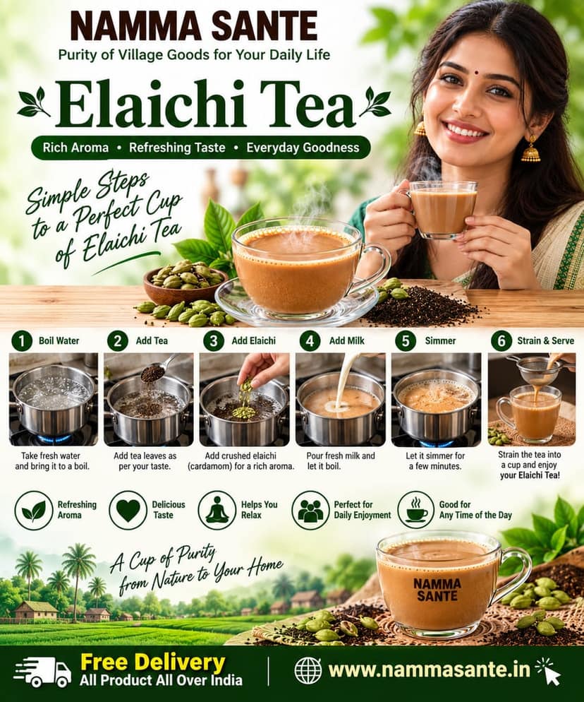 Elaichi Tea, Cardamom Tea, Masala Elaichi Tea, Premium Elaichi Tea, Aromatic Cardamom Tea view 3