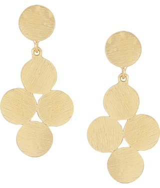 VIRAASI - Gold Danglers Earrings ( Pack of 1 )