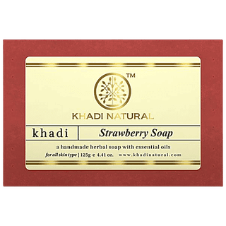 Khadi Natural Strawberry Handmade Herbal Soap, 125 g