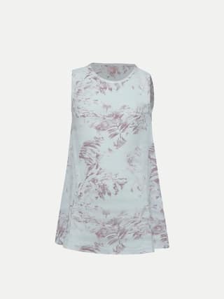 Girls White Printed Floral Dress