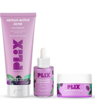 The Plant Fix Plix Jamun Skin Care Gift Box for Reducing Active Acne Cleanser, Serum & Moisturizer (3 Items in the set)