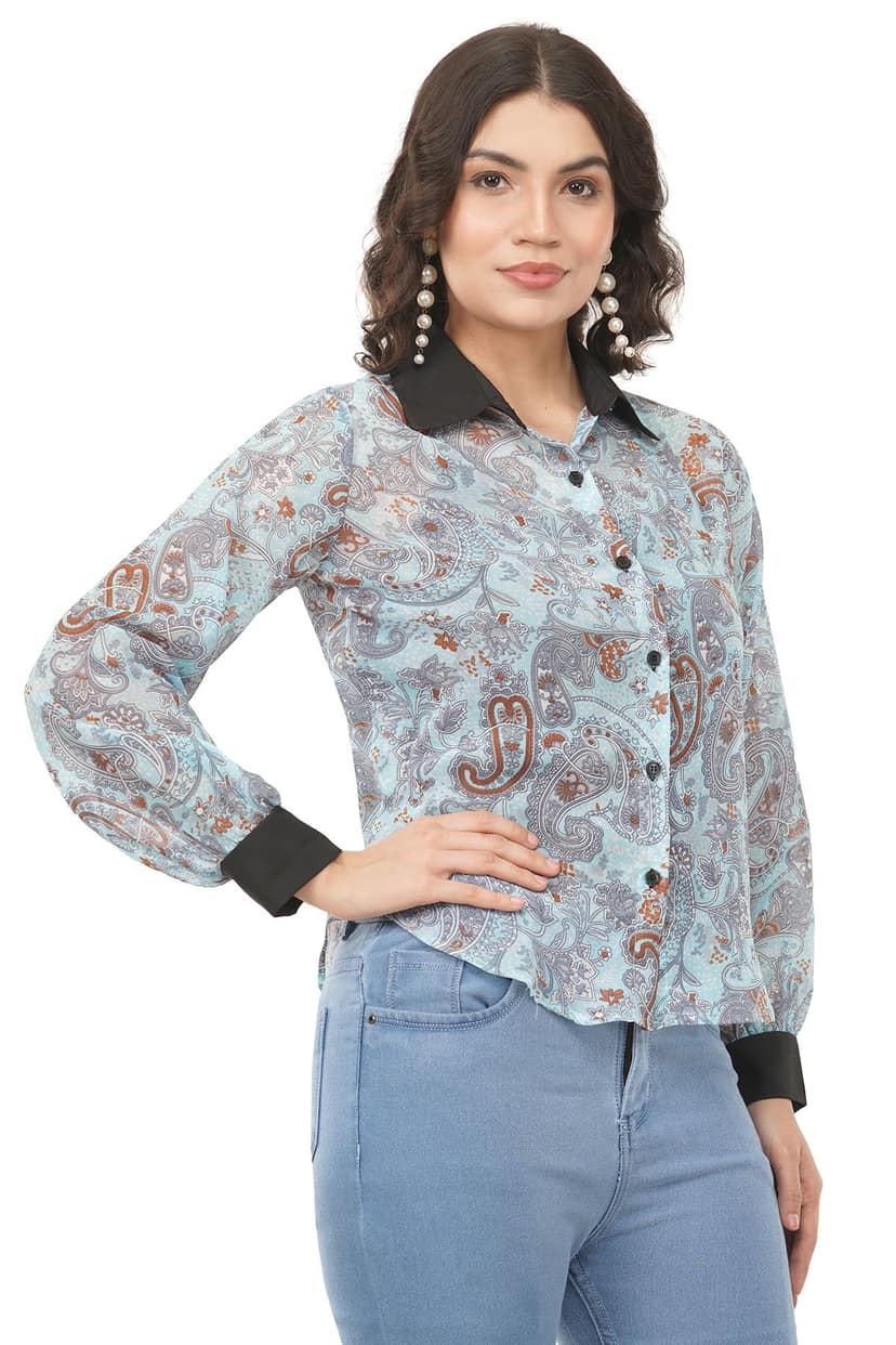 Womens Trendy Georgette Shirt view 2
