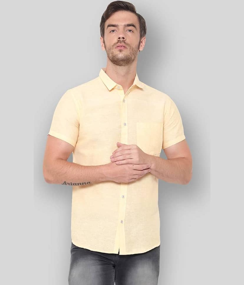 Latest Chikan - Green Cotton Blend Regular Fit Men's Casual Shirt (Pack of 1)