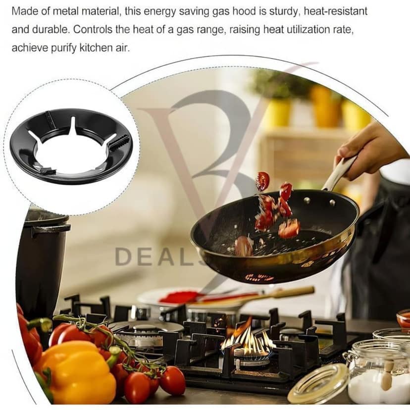 V3Deals Premium Gas Saver Stand – LPG Stove Burner Support, Energy Saving Trivet with Windproof 4-Leg Design, Heavy Duty 0.7mm Metal view 6
