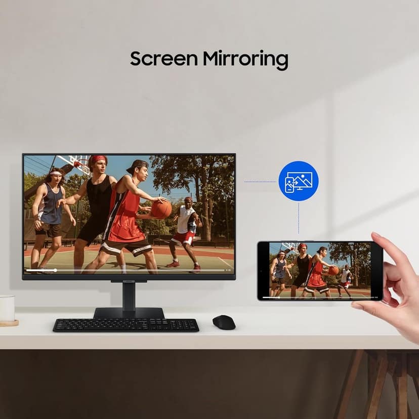 Samsung 27" M5 Smart Monitor with Smart TV Experience-LS27FM500EWXXL view 3