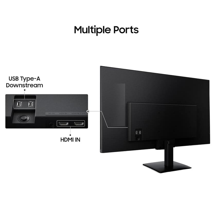 Samsung 27" M5 Smart Monitor with Smart TV Experience-LS27FM500EWXXL view 4