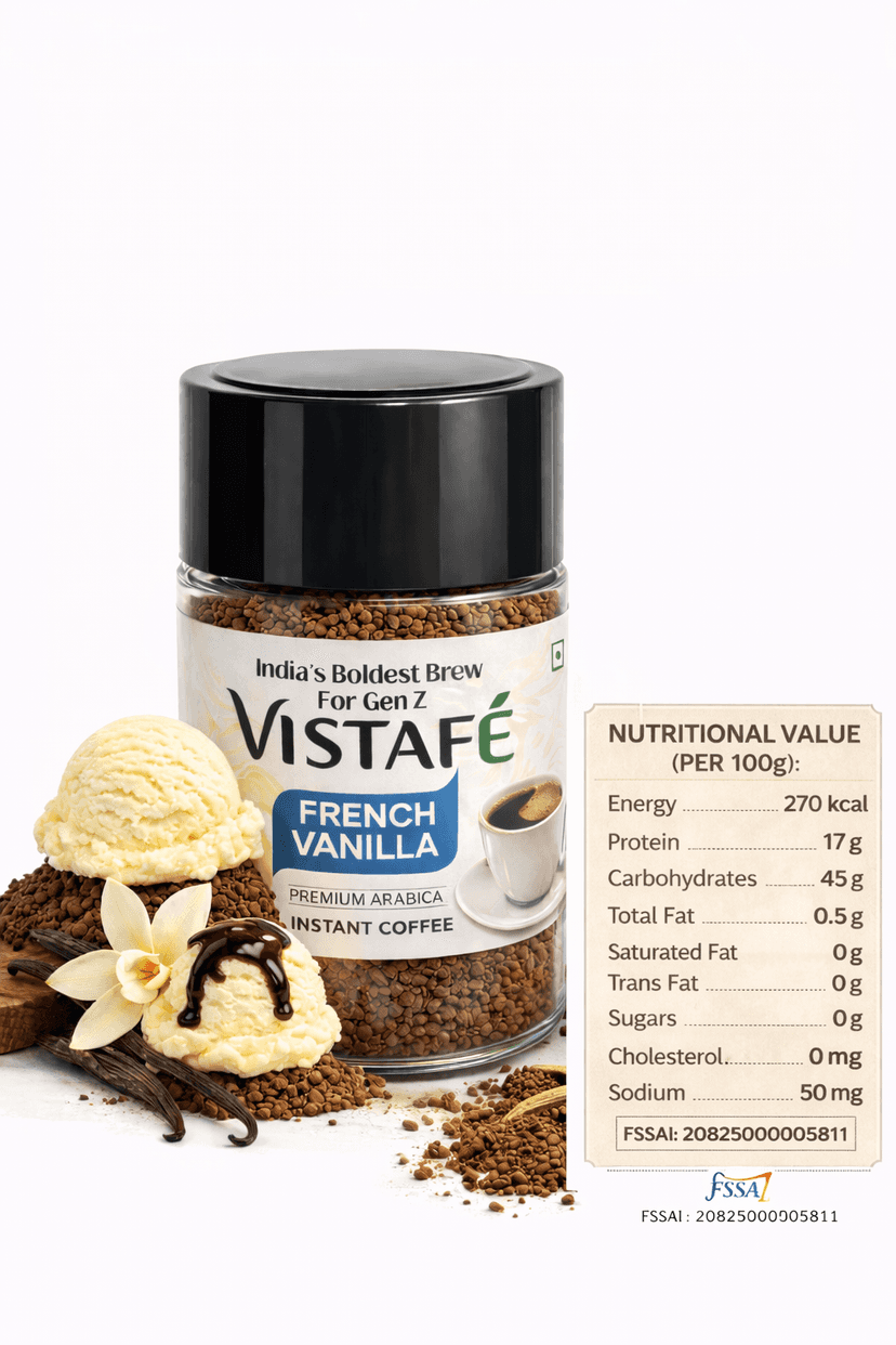 Vistafe French Vanilla Instant Coffee – Premium Arabica French vanilla view 3