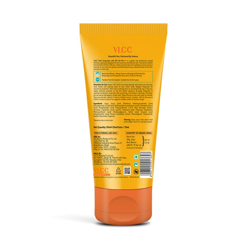 VLCC Kid's Sunscreen SPF 30 - 50ml + 25ml FREE view 2