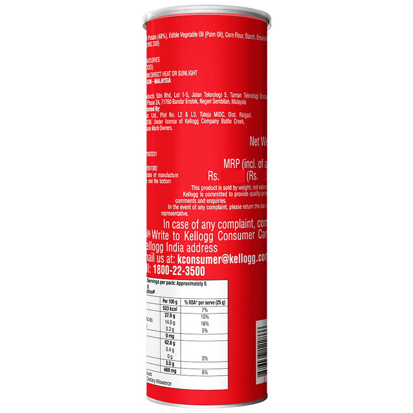Pringles Original Potato Chips - Classic Salted Flavour, Crunchy & Crispy, 134 G Can view 2