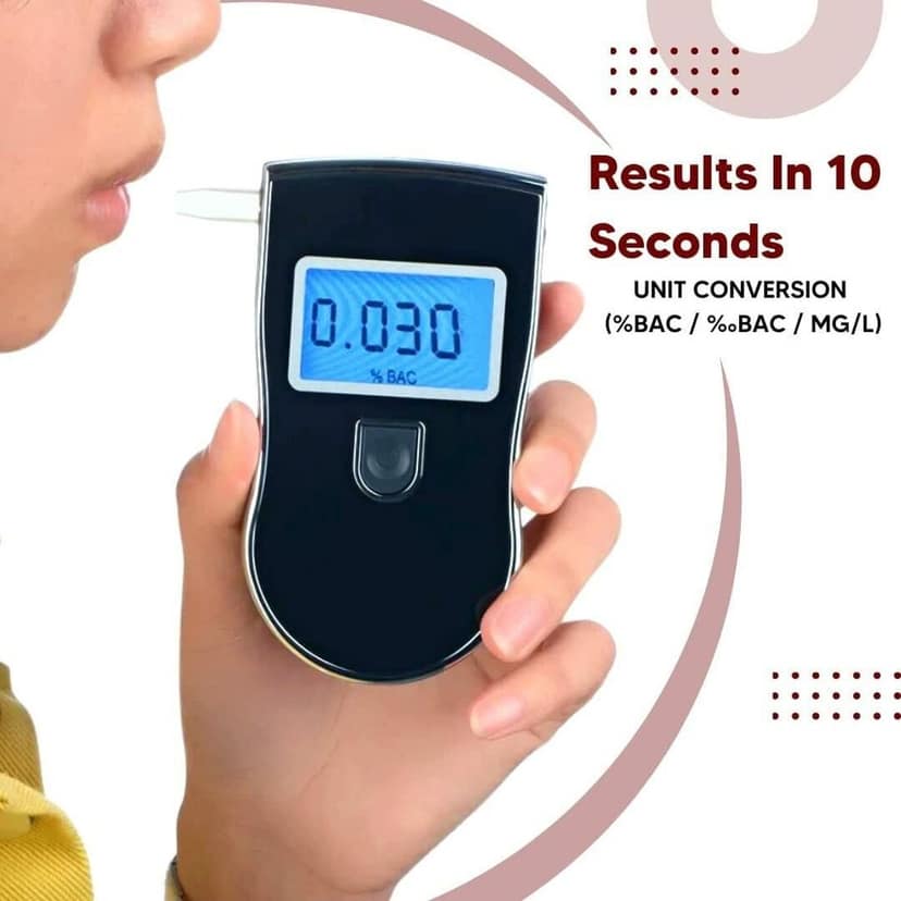AT 818 Alcohol Breathe Analyzer view 3