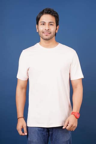 Men's Cloud Pink S/J Crew Neck