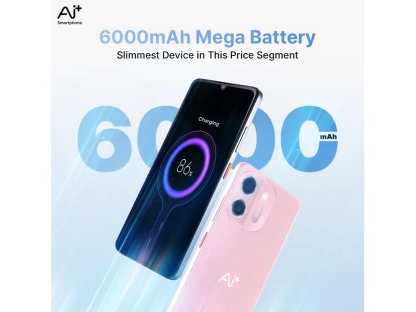 Ai+ Pulse 2 Smartphone, 4GB RAM, 64GB Storage - Pink view 3