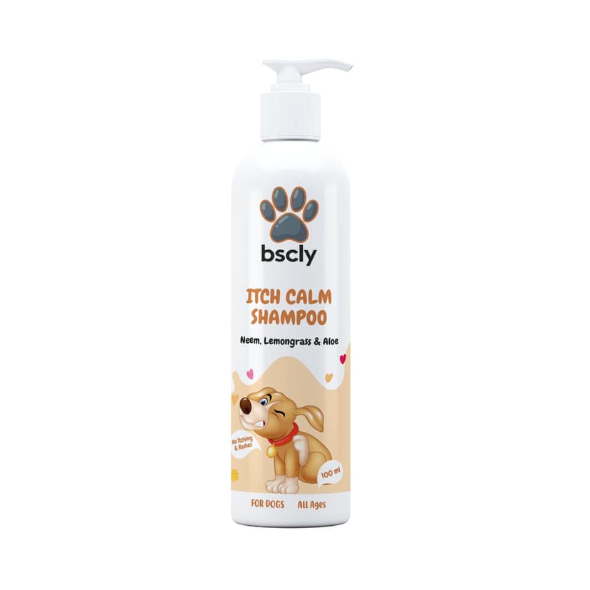 Bscly Itch Calm Shampoo With Neem, Lemongrass & Aloe, 100 ml