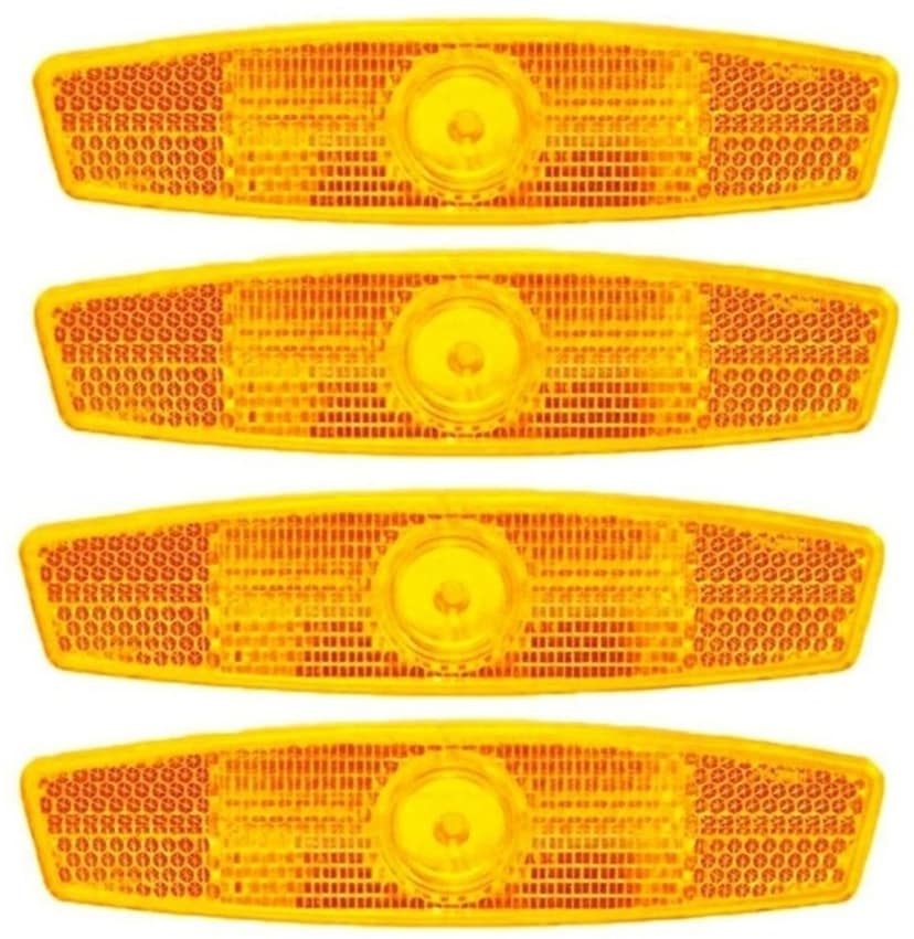 Veer 4pcs Bicycle Bike Spoke Reflector Safety Warning Light Wheel Rim Reflective Mount(Orange) view 2