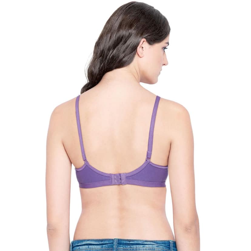 Bodycare Women Cotton Spandex Full Coverage Non Padded Regular Bra Pack - 2 E1575REDPU view 4