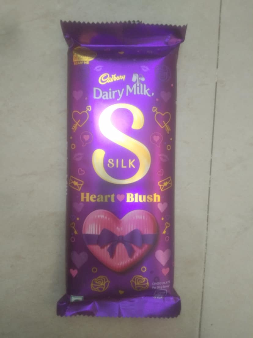 Cadbury Dairy milk. Silk Heart blush Chocolate